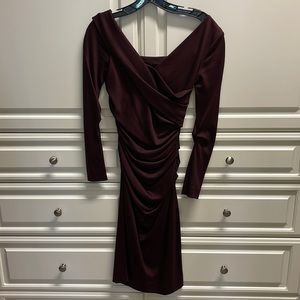 Diane Von Furstenberg maroon dress